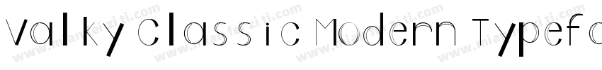 Valky Classic Modern Typeface字体转换
